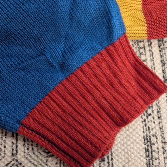Tipsy Elves Blue and Red Zip-Up Sweater - Picture 8 of 12